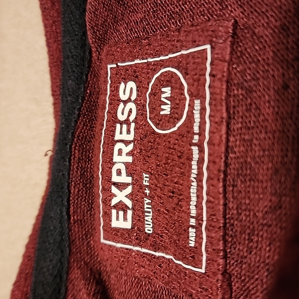 Men's Medium Express Maroon Knit Sweater
